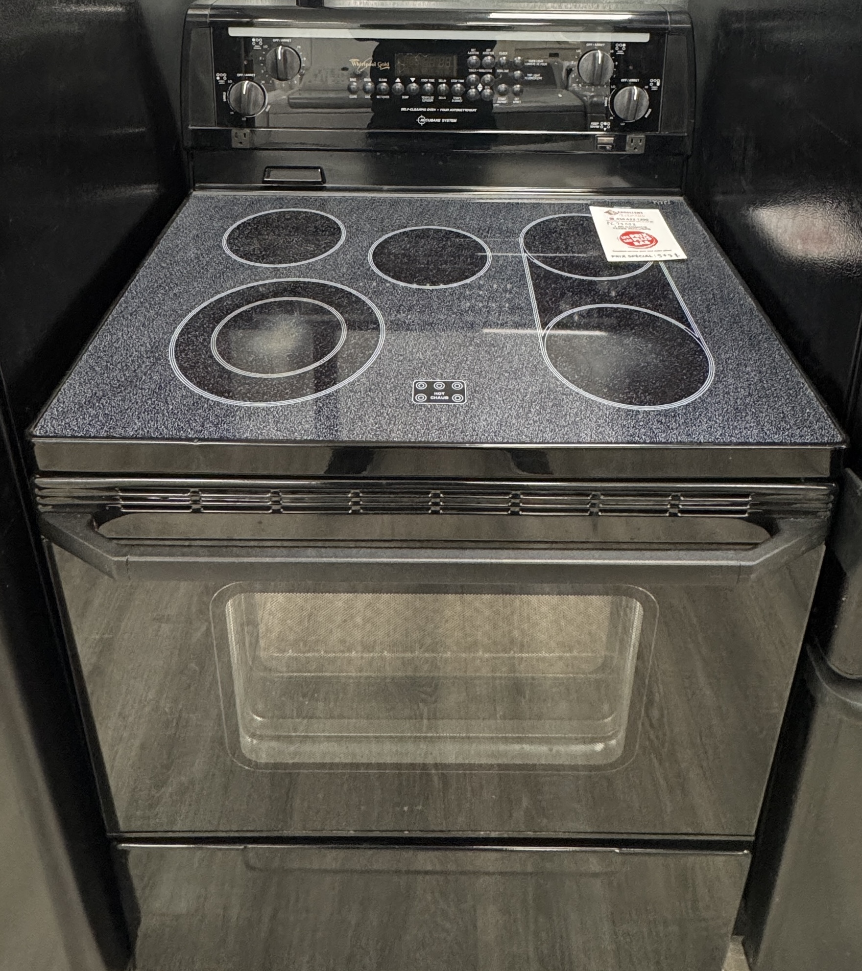 Whirlpool Gold Series - 30'' Stove - Black - Ceramic Glace - Refurbished - 31012